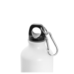 Garrafa de alumínio de cor mate com mosquetão 540ml Matt Cruiser cor branco terceira vista