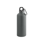 Garrafa de alumínio de cor mate com mosquetão 540ml Matt Cruiser cor cinzento-escuro