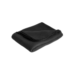 Manta polar personalizada de rPET com design básico 180 g/m2 cor preto