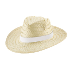 Chapéu de palha com faixa para sublimação Beachtime Sublim cor branco