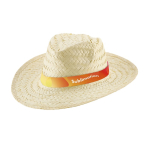 Chapéu de palha com faixa para sublimação Beachtime Sublim cor branco imagem com logo