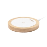 Carregador sem fio circular com caixa ecológica Organic Hemp cor natural segunda vista