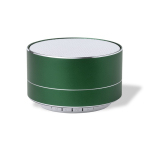 Coluna de som multifunções bluetooth 5.0 em alumínio reciclável cor verde primeira vista