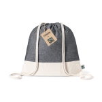 Mochila de cordão de algodão 140 g/m² bicolor Duo FairTrade segunda vista