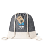 Mochila de cordão de algodão 140 g/m² bicolor Duo FairTrade vista principal