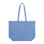 Saco de algodão reciclado com asas compridas 140 g/m2 Shop Recycled cor azul primeira vista