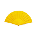 Leque de poliéster e rPET colorido em caixa Colors rPET cor amarelo primeira vista