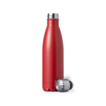 Garrafa de aço inoxidável com tampa de rosca em aço, 550 ml cor vermelho primeira vista