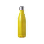 Garrafa de aço inoxidável com tampa de rosca em aço, 550 ml cor amarelo primeira vista