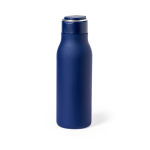 Garrafa térmica de aço inoxidável com pega na tampa 600ml Fancy cor azul-marinho primeira vista