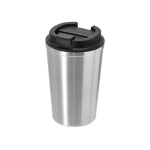 Copo térmico impresso de aço inoxidável anti-gotas 350ml cor prateado primeira vista