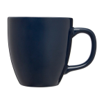 Caneca de cerâmica com acabamento brilhante de 430ml Cappuccino cor azul-marinho vista lateral
