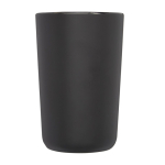 Caneca de cerâmica grande com acabamento mate de 480ml Americano cor preto segunda vista frontal