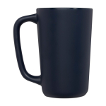 Caneca de cerâmica grande com acabamento mate de 480ml Americano cor azul-marinho segunda vista com lateral