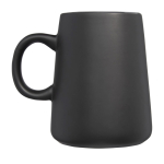Caneca de cerâmica em forma de jarra de 450ml Wide Base cor preto segunda vista com lateral