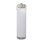 Garrafa desportiva de aço inoxidável com função termo 750ml Thor Sport cor branco segunda vista traseira