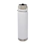 Garrafa desportiva de aço inoxidável com função termo 750ml Thor Sport cor branco terceira vista