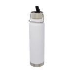 Garrafa desportiva de aço inoxidável com função termo 750ml Thor Sport cor branco quarta vista