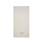 Toalha publicitária de algodão e tencel de 70x140cm FreshFiber Medium cor bege vista com logo