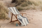 Toalha para cadeira dobrável de algodão 450 g/m2 e 80x180cm Seaside cor cinzento vista de ambiente 4