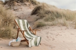 Toalha de praia de algodão com borlas 450 g/m2 e 80x180cm Seaside cor verde-escuro vista de ambiente 3