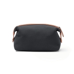 Nécessaire personalizado de poliéster reciclado EcoStylish cor cinzento-escuro