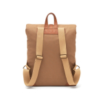 Mochila para portátil de poliéster reciclado EcoStylish cor castanho-claro segunda vista