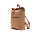 Mochila para portátil de poliéster reciclado EcoStylish cor castanho-claro terceira vista