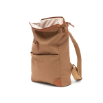Mochila para portátil de poliéster reciclado EcoStylish cor castanho-claro quarta vista