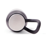 Garrafa térmica de aço inoxidável com tampa antigotas e tira 450 ml cor preto terceira vista