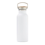 Garrafa térmica personalizada de aço longa duração 500ml Clip Modern cor branco