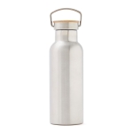Garrafa térmica personalizada de aço longa duração 500ml Clip Modern cor prateado