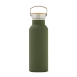Garrafa térmica personalizada de aço longa duração 500ml Clip Modern cor verde-escuro