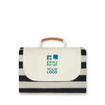 Manta de piquenique felpa e algodão listrada com pega Picnic EcoSoft vista principal