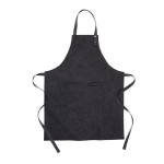 Avental de materiais reciclados com bolso frontal Ecochic cor preto