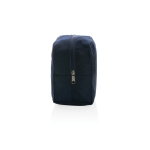Nécessaire com logotipo em lona reciclada de 285 g/m2 EcoTrace Raw cor azul-marinho quarta vista