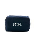 Nécessaire com logotipo em lona reciclada de 285 g/m2 EcoTrace Raw cor azul-marinho vista principal