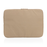 Bolsa para portátil personalizada poliéster reciclado 15,6'' EcoTrace cor castanho-claro segunda vista