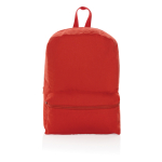 Mochila promocional colorida de lona reciclada 285 g/m² EcoTrace cor vermelho segunda vista