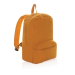 Mochila promocional colorida de lona reciclada 285 g/m² EcoTrace cor cor-de-laranja