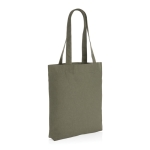 Saco personalizado de lona reciclada por tingir 285 g/m2 EcoTrace Raw cor verde-escuro