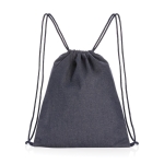 Mochila de ganga reciclada com amplo espaço de 320 g/m2 Blue Denim cor azul ganga