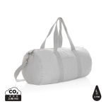 Mala de viagem corporativa de lona reciclada EcoTrace Raw cor cinzento