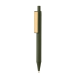 Canetas de materiais reciclados tinta azul Dokumental® Bamboo Clip cor verde