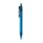 Caneta de materiais reciclados transparente tinta azul X8 Transparent cor azul terceira vista