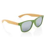 Óculos de sol de plástico reciclado e bambu UV400 BambuSun cor verde