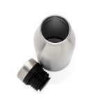 Garrafas de aço reciclado antifugas sem BPA 500ml EcoDeluxe cor prateado quarta vista