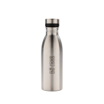 Garrafas de aço reciclado antifugas sem BPA 500ml EcoDeluxe cor prateado vista principal