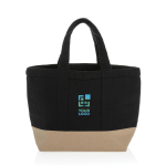 Saco térmico pequeno de lona em duas cores 285 g/m2 EcoTrace Raw cor preto vista principal