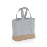 Saco térmico pequeno de lona em duas cores 285 g/m2 EcoTrace Raw cor cinzento